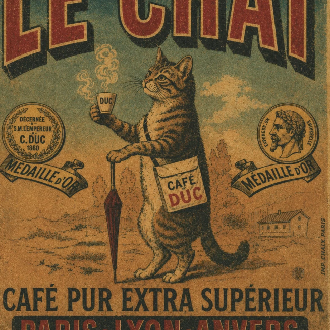 Le Chat - Cafe Torrifie - Fleece Throw