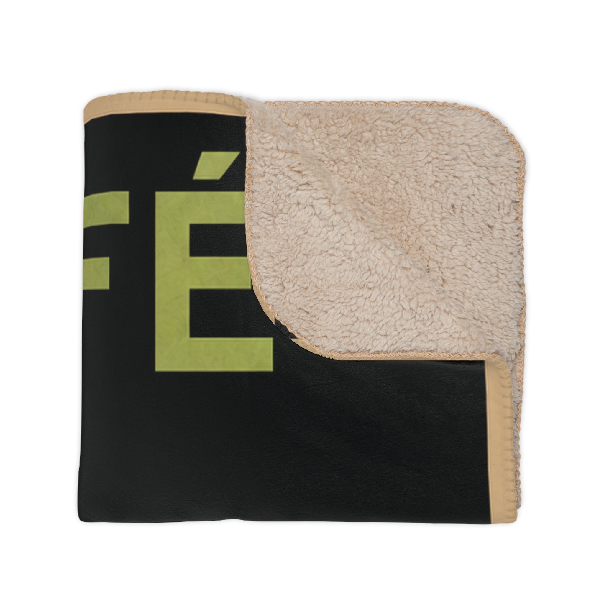 Cafe Au Chat - Cat Playing with Coffee Beans - Fleece Throw