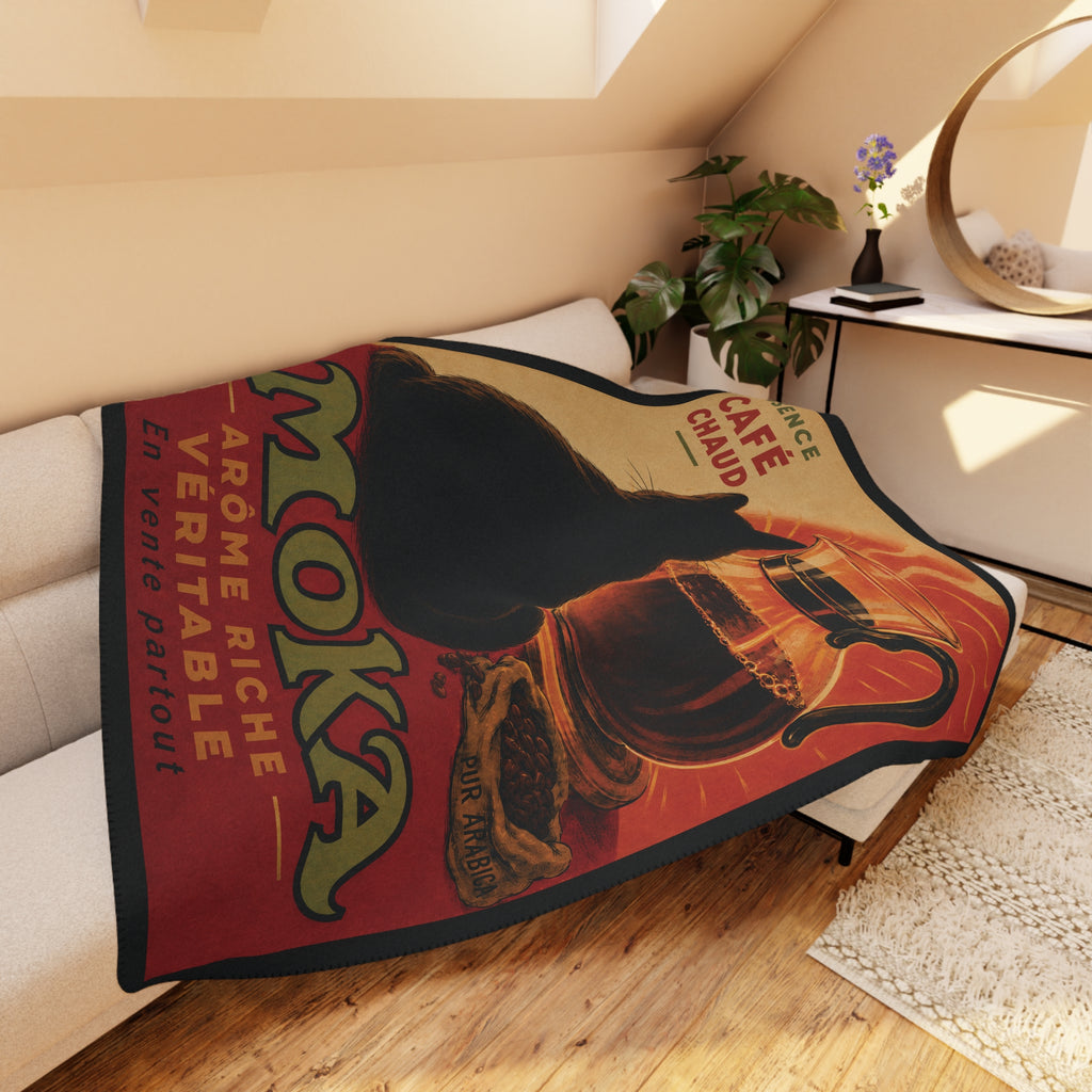 Moka - Cat Warming By Carafe - Fleece Throw