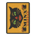 Minx The Cat Coffee - Halloween Black Cat on Yellow - Fleece Throw