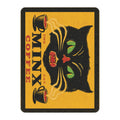 Minx The Cat Coffee - Halloween Black Cat on Yellow - Fleece Throw