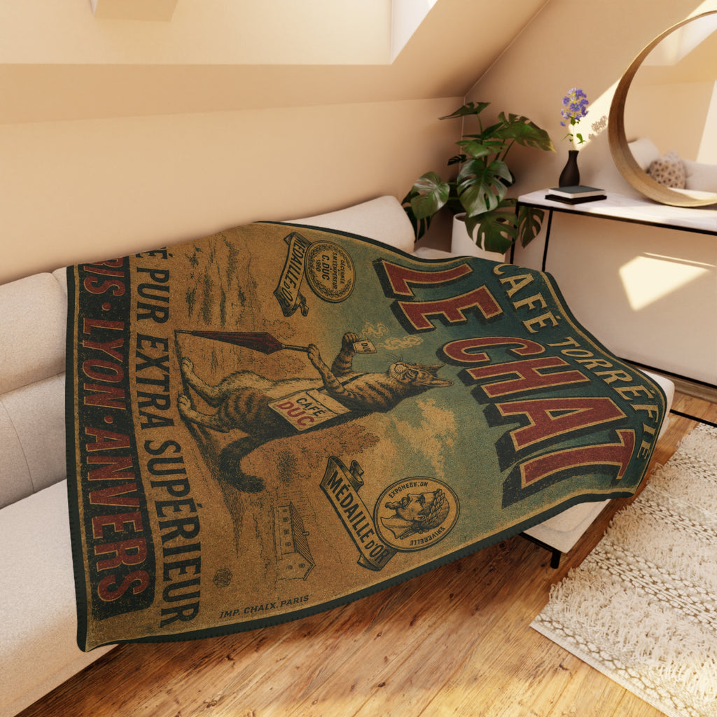 Le Chat - Cafe Torrifie - Fleece Throw