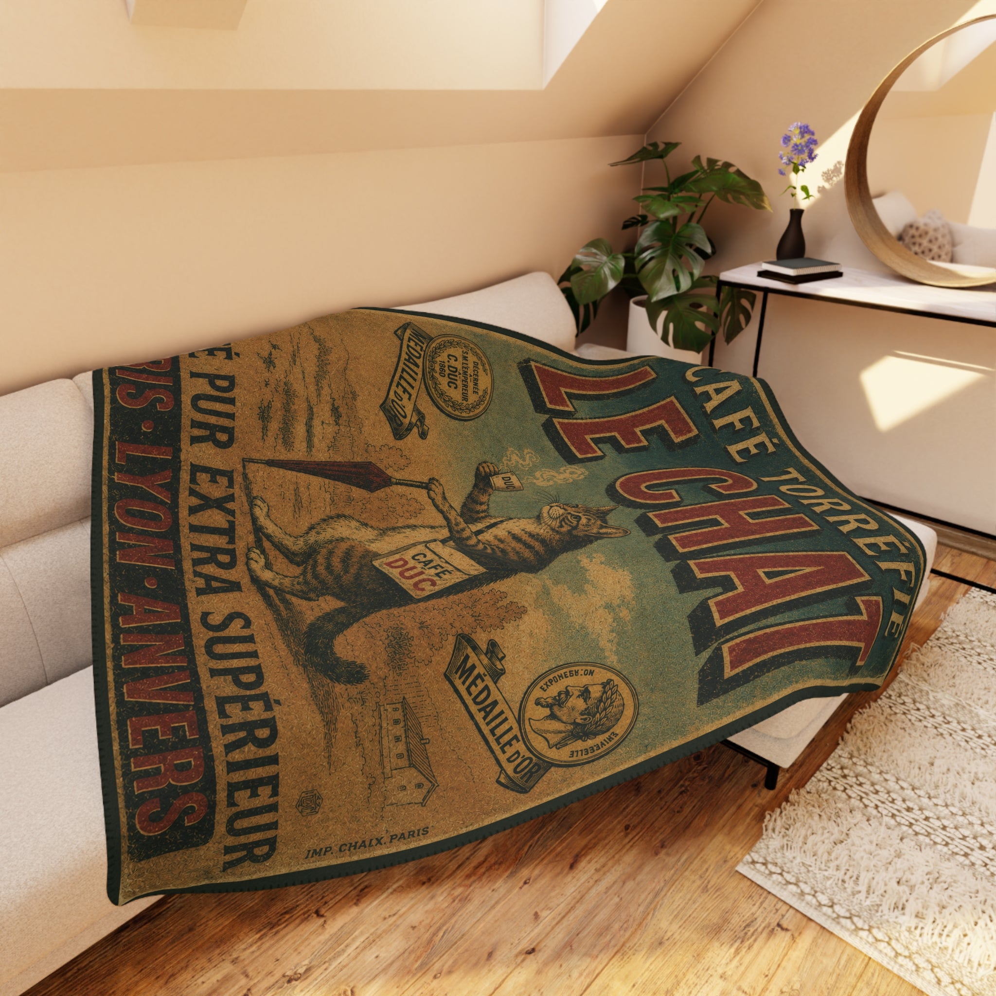 Le Chat - Cafe Torrifie - Fleece Throw