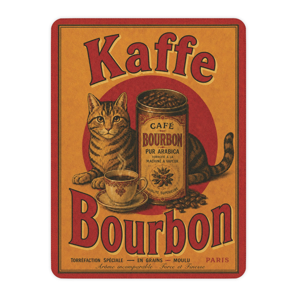 Kaffe Bourbon Coffee - Cat on Orange - Fleece Throw