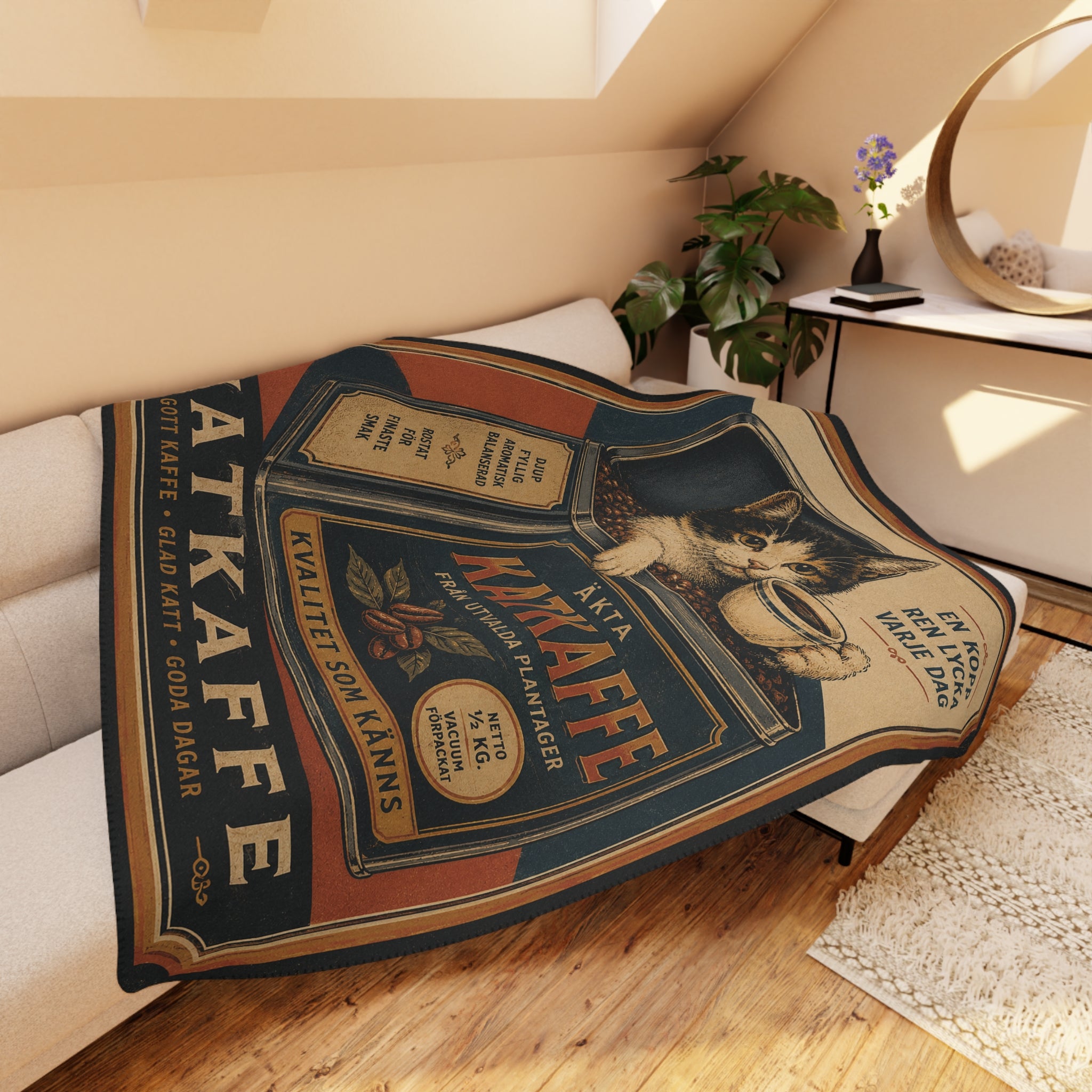 Katkaffe Fleece Throw