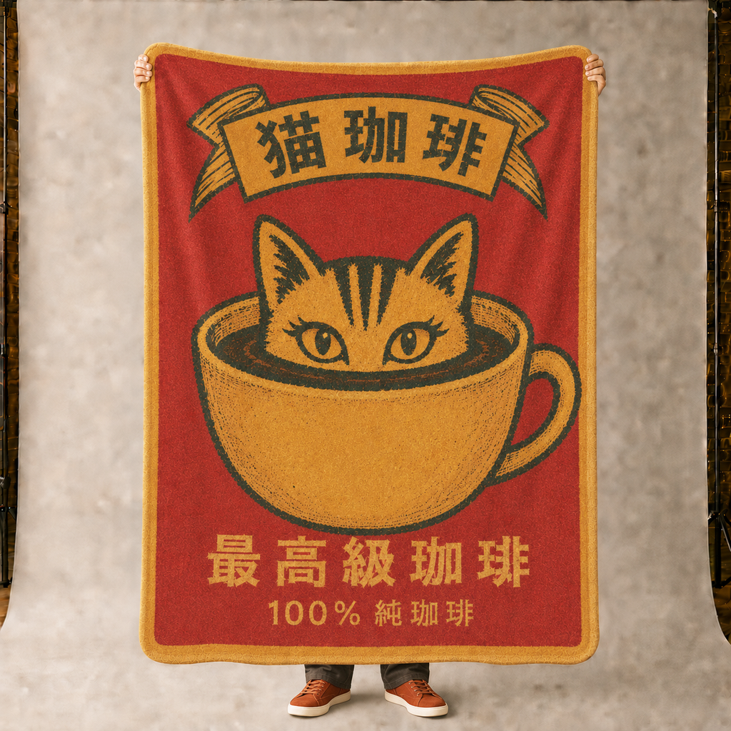 Cat in Cup Coffee - Japanese